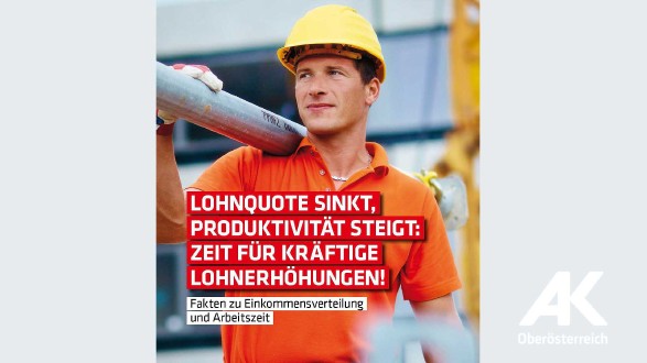 Fakten zur Einkommensverteilung und Arbeitszeit 2018 © AK Oberösterreich