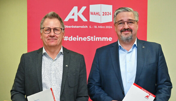 AK-Bezirksstellenleiter Klaus Riegler und AK-Präsident Andreas Stangl