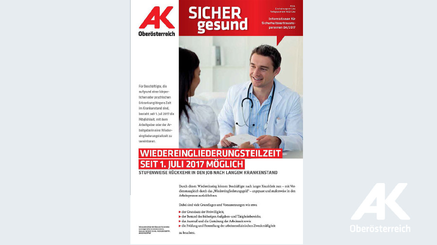 Wandzeitung Sicher Gesund 2017 - Nr. 4 © -, Arbeiterkammer Oberösterreich Wandzeitung Sicher Gesund 2017 - Nr. 4 © -, Arbeiterkammer Oberösterreich
