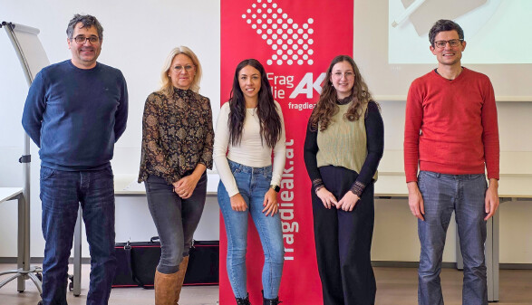 Emanuel Kacinari (Jugend am Werk), Astrid Scharinger (LEHA GmbH), Katharina Mitterm&uuml;ller (Institut f&uuml;r Suchtpr&auml;vention / pro mente O&Ouml;), Hanna Ecker (LEHA GmbH), Harald Prosch (AK O&Ouml;)