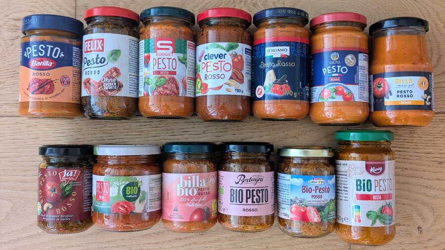 Pesto-Produktfotos