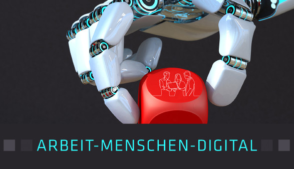 Roboterhand greift W&uuml;rfel