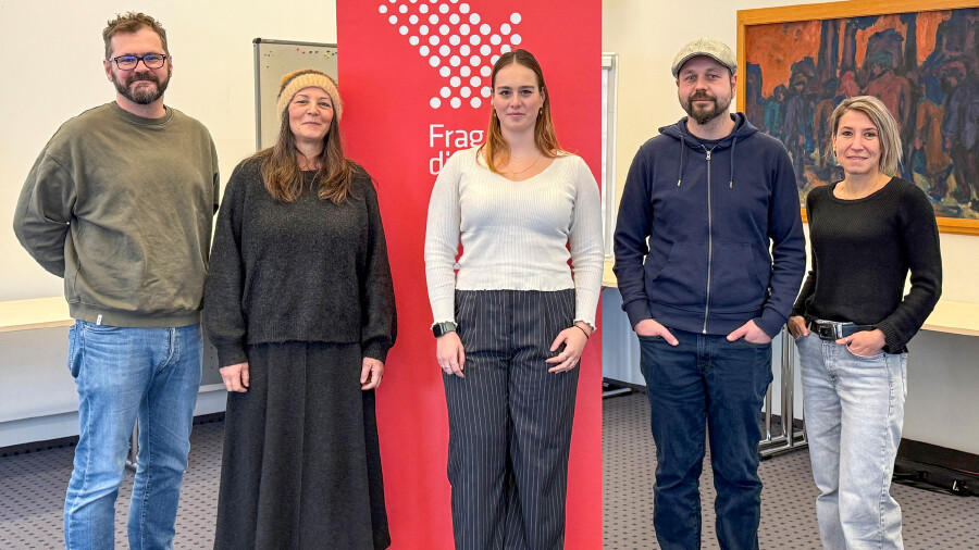  Andreas Reiter (Institut f&uuml;r Suchtpr&auml;vention/ pro mente O&Ouml;), Gertrud Mayrhuber (BFI Jugendcoaching Braunau), Hannah M&uuml;hlberger (AK O&Ouml;), Patrick H&auml;user und Tamara Kaiser (Verein ISI Streetwork)
