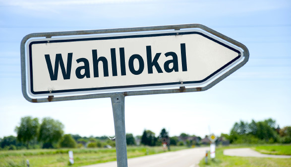 © VRD, stock.adobe.com Hinweisschild Wahllokal © VRD, stock.adobe.com