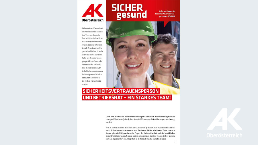 Wandzeitung Sicher Gesund 2018 - Nr. 3 © -, Arbeiterkammer Oberösterreich