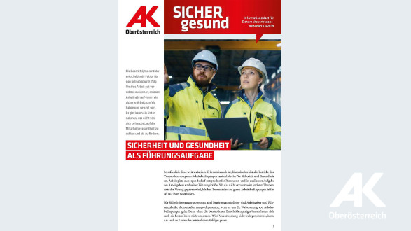 Wandzeitung Sicher gesund: Sicherheit und Gesundheit als Führungsaufgabe © -, Arbeiterkammer Oberösterreich