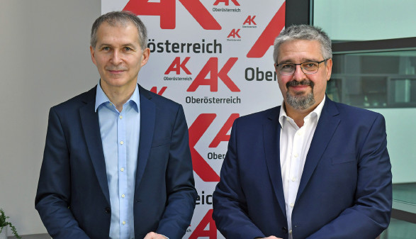 Dr. Kurt Punzenberger (Leiter der AK Bezirksstelle Perg) und Andreas Stangl (AK Präsident) © Wolfgang Spitzbart, AK OÖ