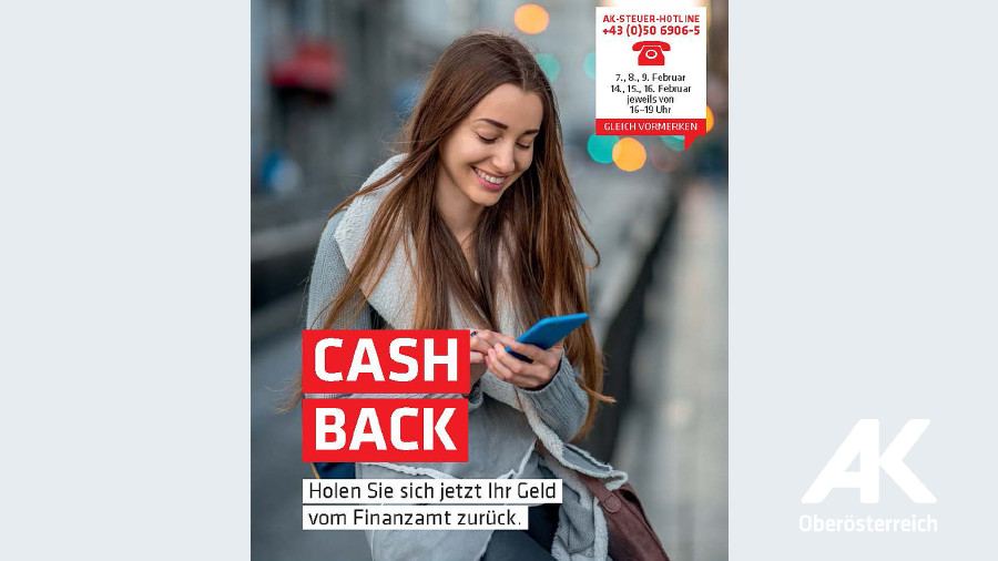 Broschüre Cash back © -, Arbeiterkammer Oberösterreich Broschüre Cash back © -, Arbeiterkammer Oberösterreich
