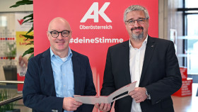 v.l.n.r. AK-Bezirksstellenleiter Mag. Christian Breyer und AK-Präsident Andreas Stangl