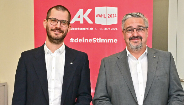 AK-Bezirksstellenleiter Mag. Thomas Jäger und AK-Präsident Andreas Stangl