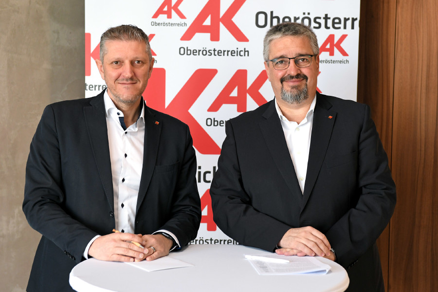 v.l.n.r. AK-Bezirksstellenleiter Martin Kamrat und AK-Präsident Andreas Stangl