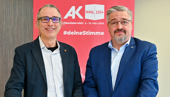 AK-Bezirksstellenleiter Dr. Werner Wagnest und AK-Präsident Andreas Stangl