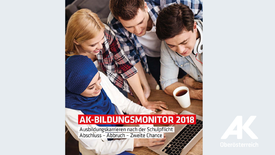 Broschüren-Cover Bildungsmonitor 2018 © -, Arbeiterkammer Oberösterreich Broschüren-Cover Bildungsmonitor 2018 © -, Arbeiterkammer Oberösterreich