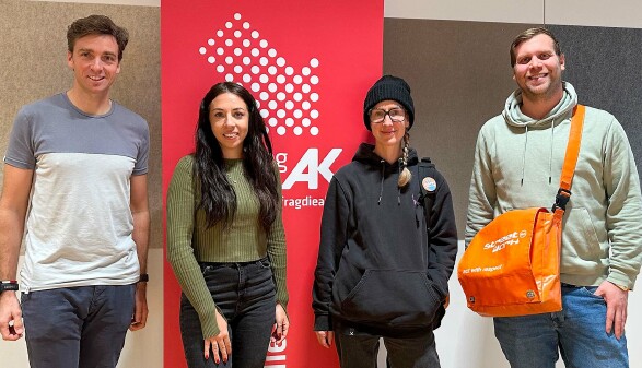 Martin Mahringer (Arbeiterkammer Oberösterreich), Katharina Mittermüller (Institut für Suchtprävention / pro mente OÖ), Lisi Möseneder und Dominik Müller (beide Verein ISI Streetwork)