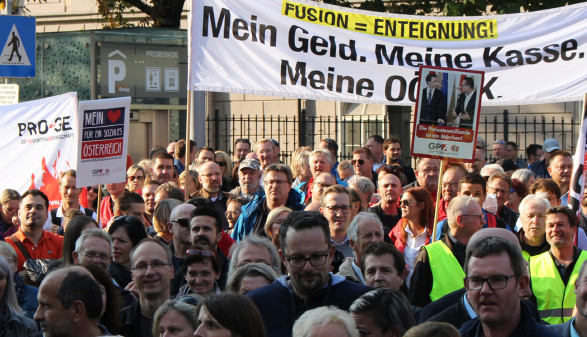Demonstration gegen Fusion der Krankenkassen © Norbert Ramp, Arbeiterkammer Oberösterreich