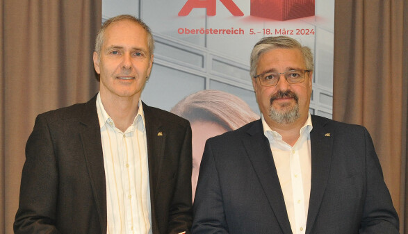 AK-Bezirksstellenleiter Mag. Wolfgang Schwarz und AK-Präsident Andreas Stangl