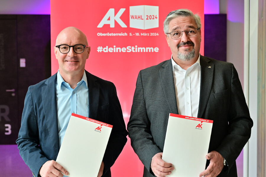 AK-Bezirksstellenleiter Mag. Christian Breyer und AK-Präsident Andreas Stangl