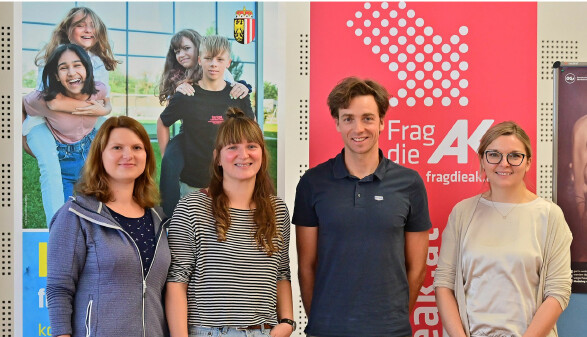 v.l.n.r. Barbara Langthaler (KiJa), Katharina Maierl (KiJa), Martin Mahringer (AK O&Ouml;), Sanela Hadaier (AK O&Ouml;) &copy; Wolfgang Spitzbart, AK O&Ouml;