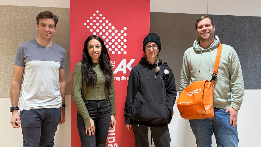 Martin Mahringer (Arbeiterkammer Oberösterreich), Katharina Mittermüller (Institut für Suchtprävention / pro mente OÖ), Lisi Möseneder und Dominik Müller (beide Verein ISI Streetwork)
