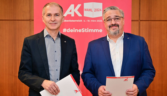 AK-Bezirksstellenleiter Dr. Kurt Punzenberger und AK-Präsident Andreas Stangl