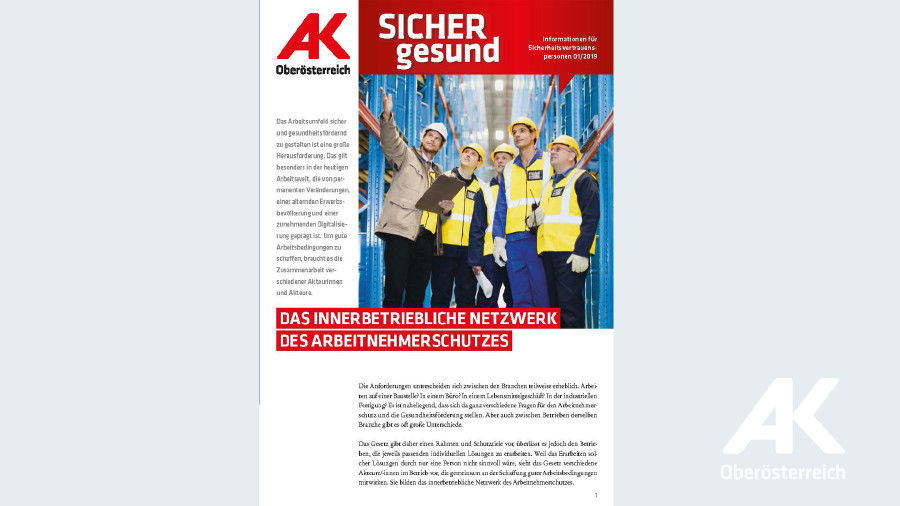 Wandzeitung Sicher gesund: Das innerbetriebliche Netzwerk des Arbeitnehmerschutzes © -, Arbeiterkammer Oberösterreich
